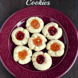 Jam Thumbprint Cookies in a Plate