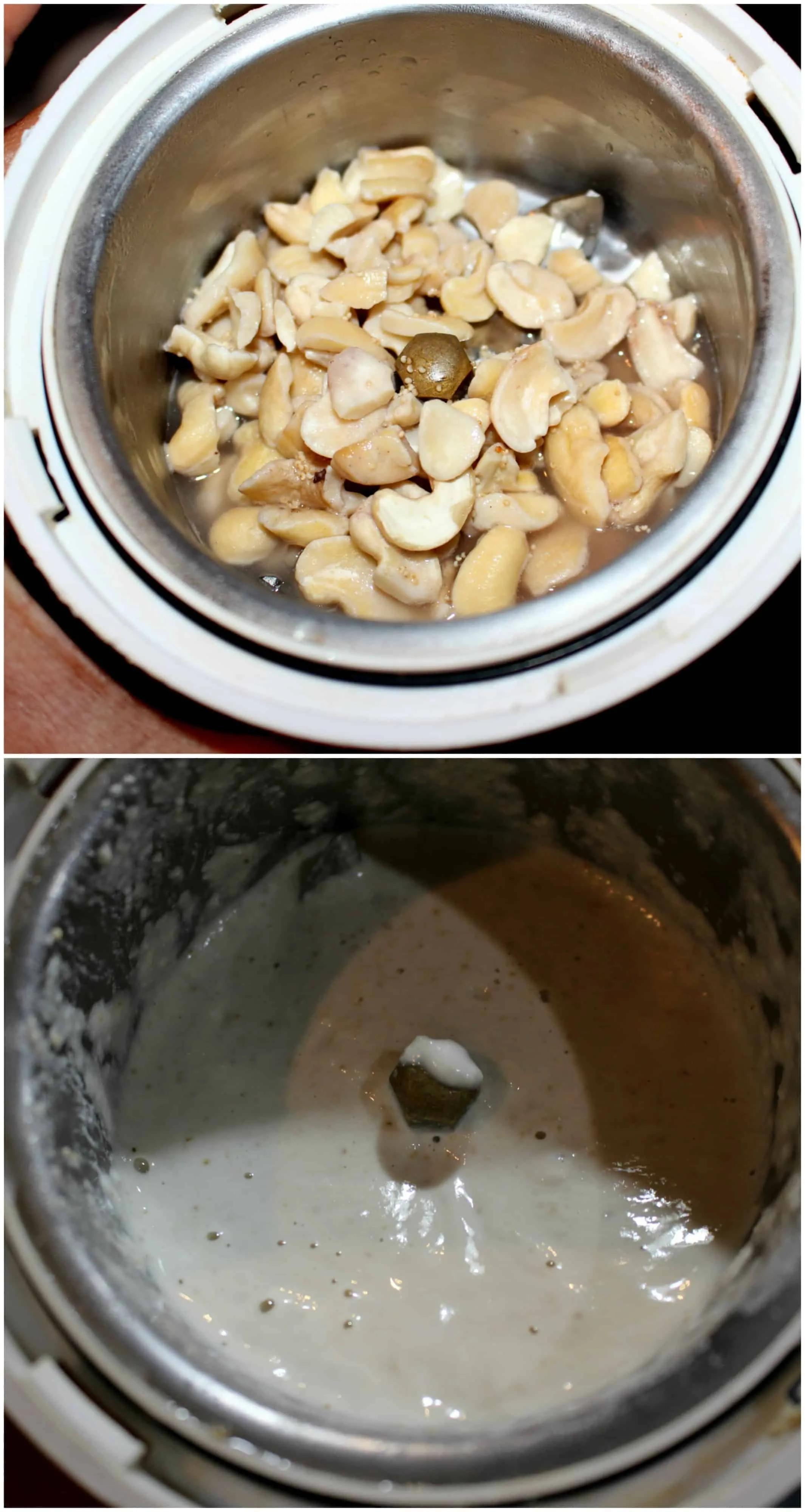 making cashew paste
