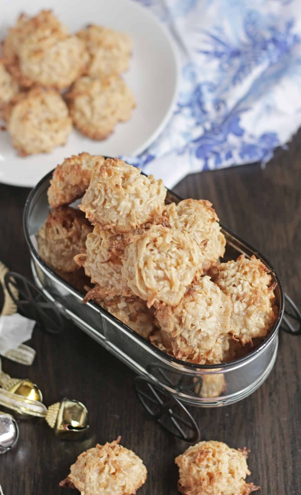 stacked coconut macaroons