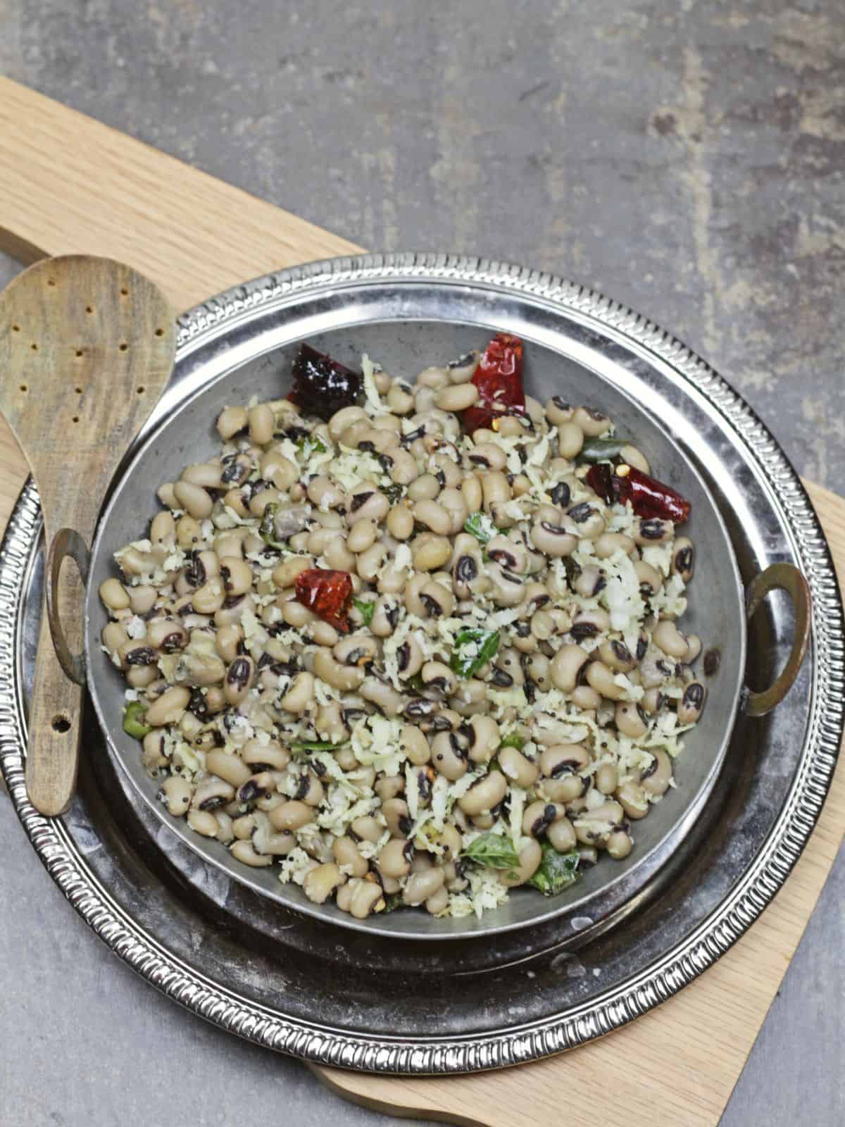 Karamani Sundal Black Eyed Peas Savory Sundal My Cooking Journey