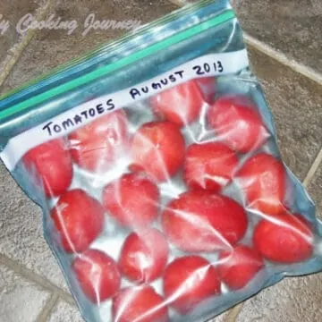 Storing Freezed Tomatoes