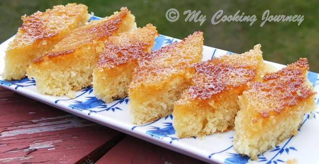 Olive Oil Semolina Cake with Blood Orange Syrup