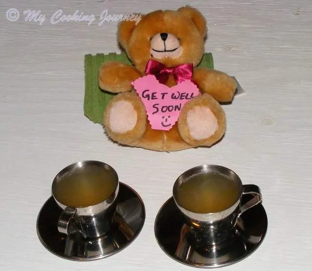 Honey Lemon and Ginger Tea