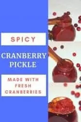 cranberry pickle from different angles