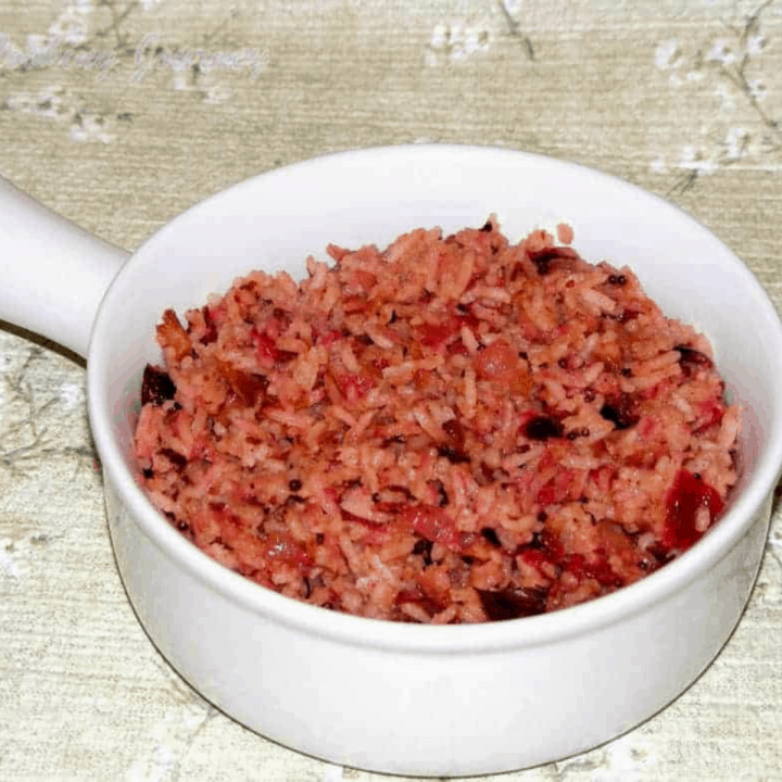 Cranberry Rice in a bowl