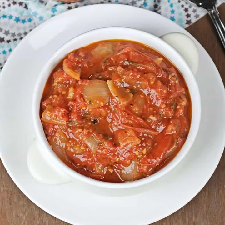roasted tomato and onion sauce