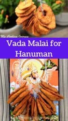 vadai in a string and on hanuman with text