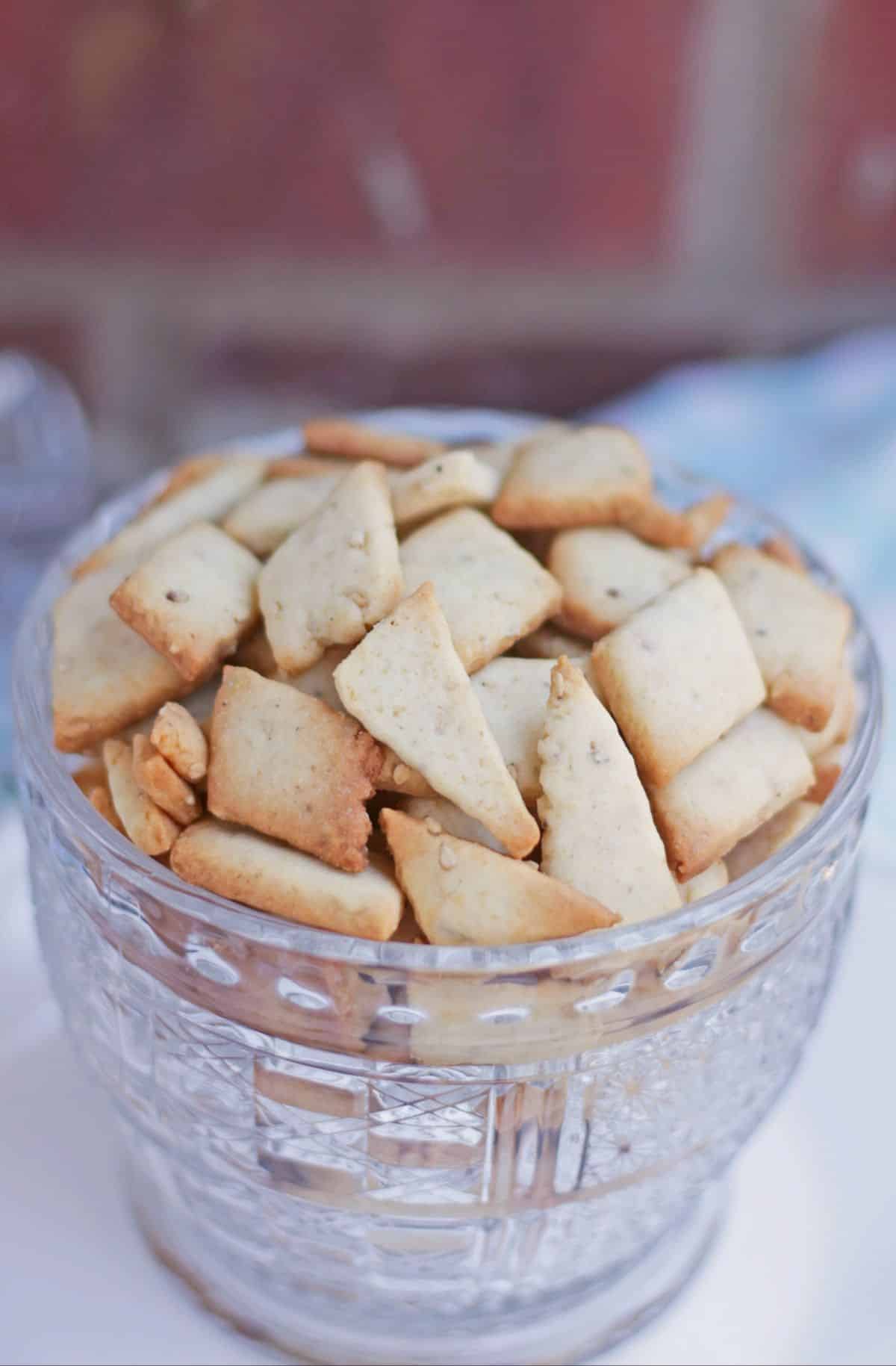 sweet diamond biscuit in a glass jar