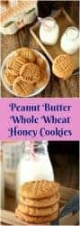 peanut butter cookies - Side and top view - Pinterest image