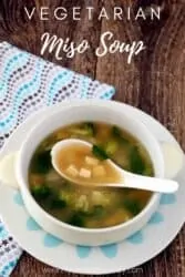 Miso soup in a bowl
