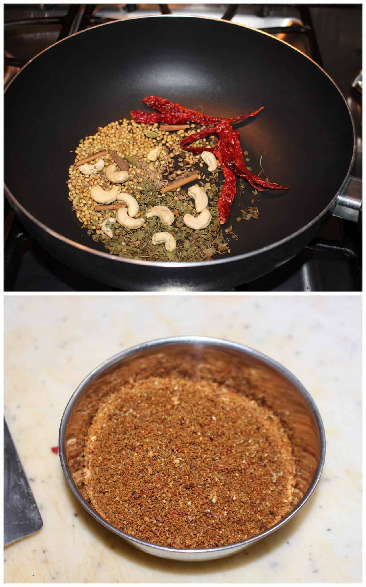 Roasting dry spices