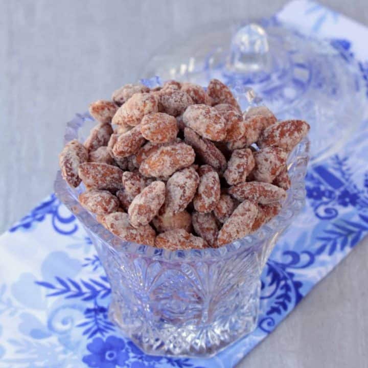 candied almonds in a jar
