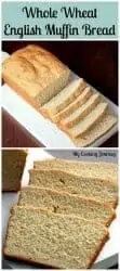 whole wheat english muffin bread pintrest image