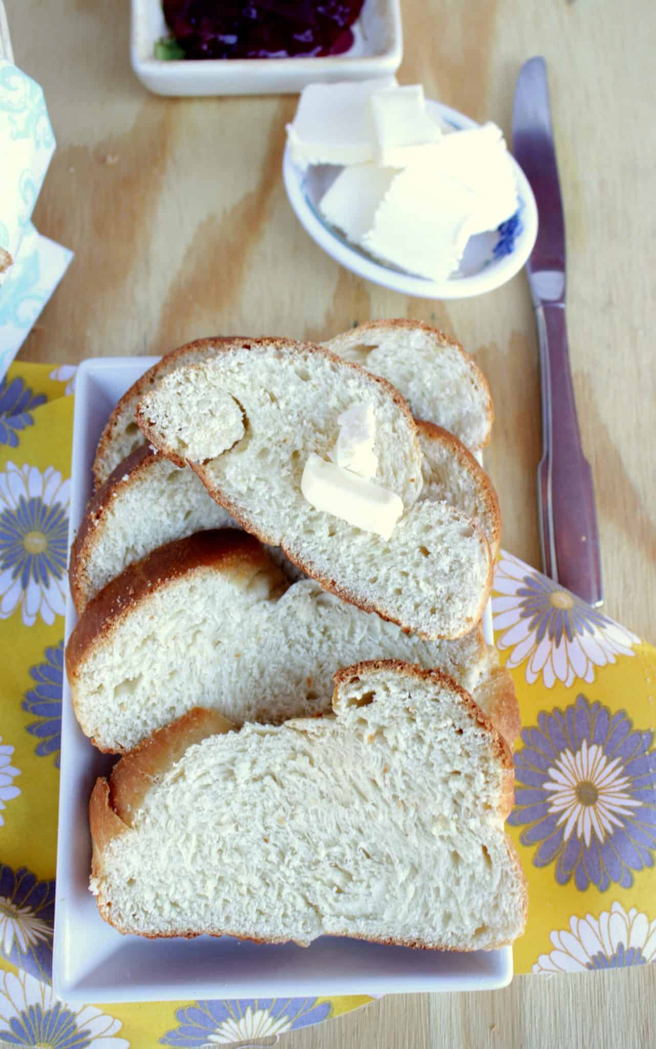 Swiss Braided bread in a tray