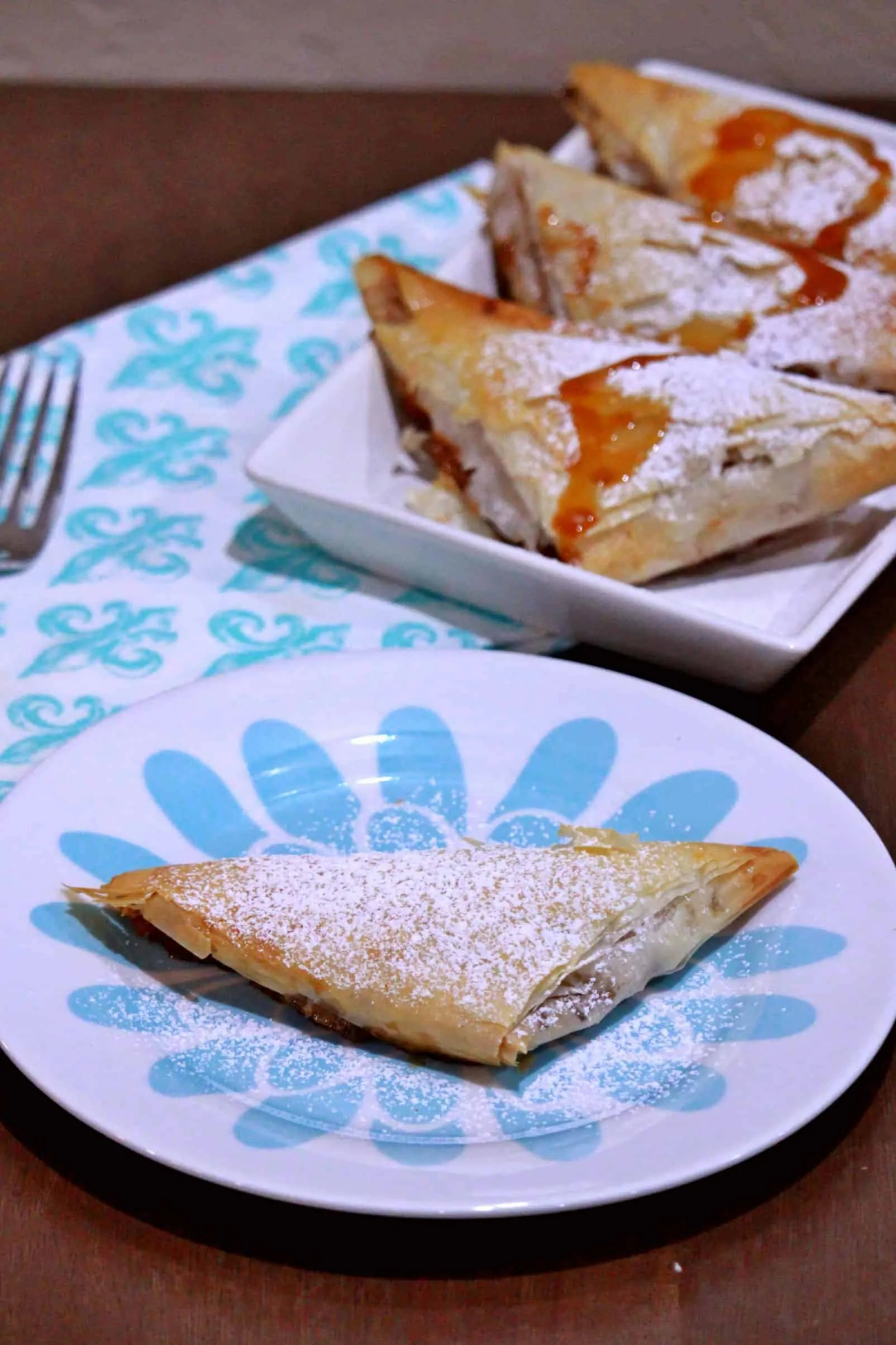 Apple Turnovers dusted with powdered sugar