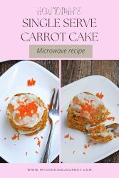 Carrot cake with overlaying text