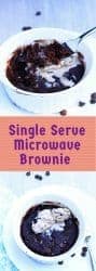 Single Serve Microwave Brownie pintrest image