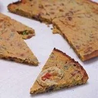 Chickpea Flatbread served at home