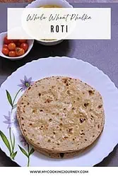whole wheat roti or ohulka with text.