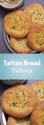 taftan bread in two different angles - pinterest image