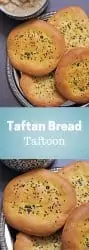 taftan bread in two different angles - pinterest image