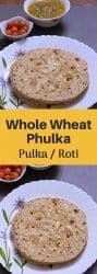 whole wheat phulka pinterest image