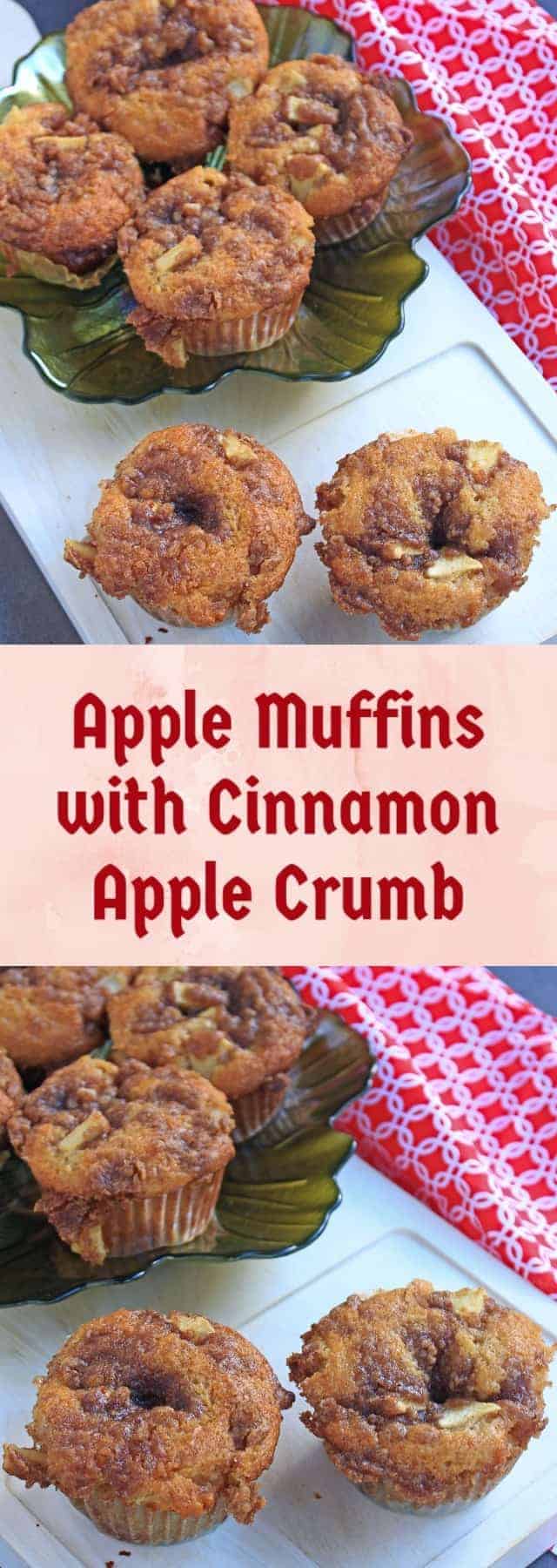 Looking very tasty Apple Muffins with Cinnamon Apple Crumb.