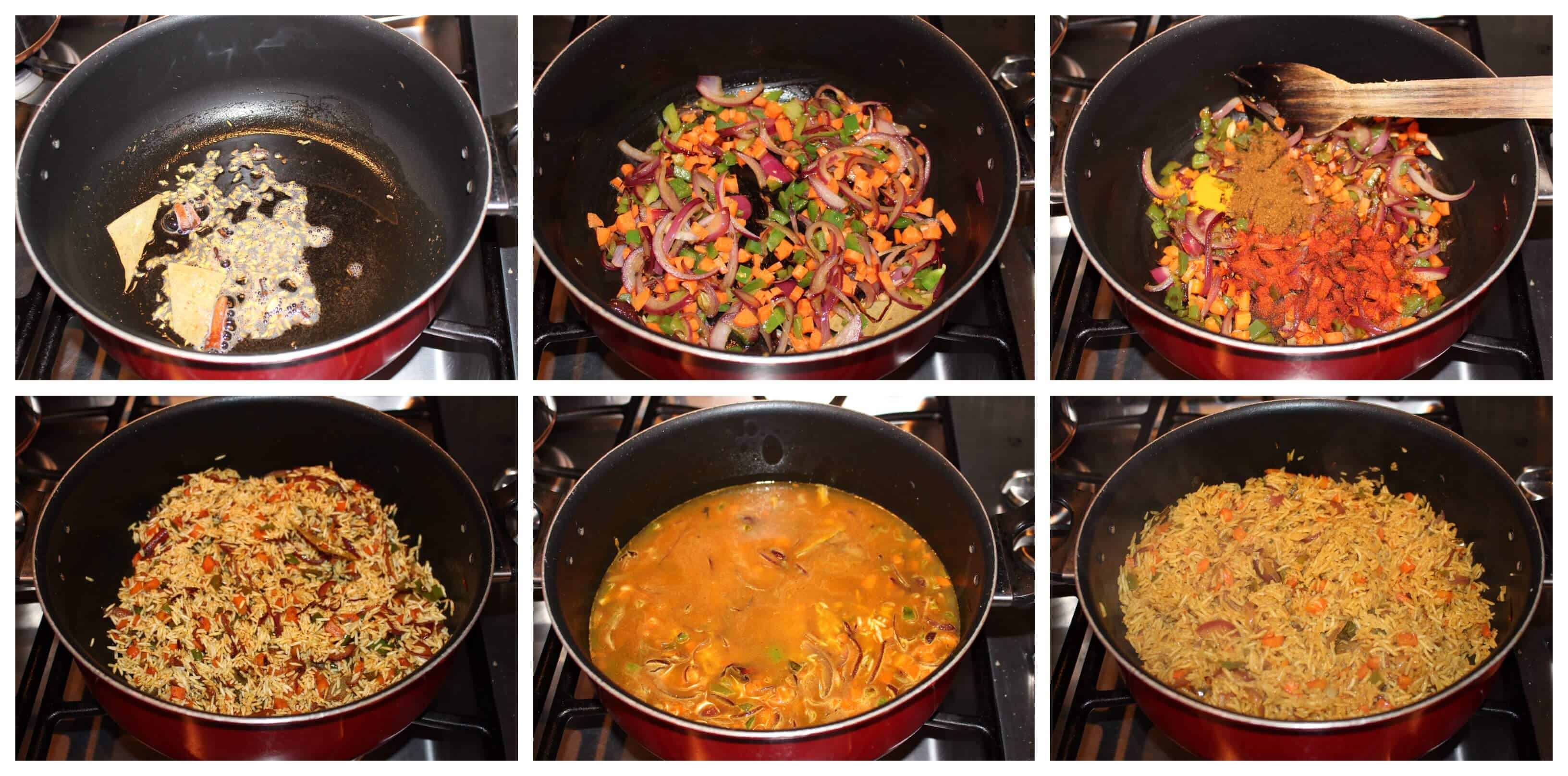 Step by step method to make Vegetable Biriyani