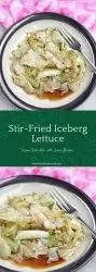 Stir fried Iceberg lettuce pinterest image