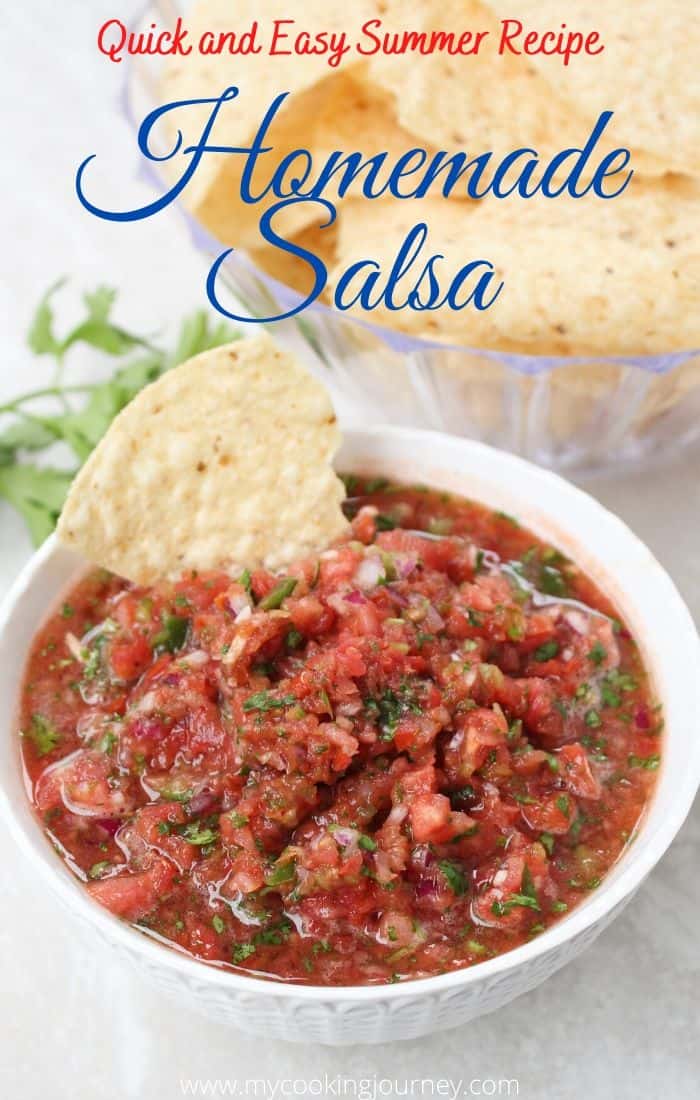 Homemade Quick and Easy Salsa - My Cooking Journey