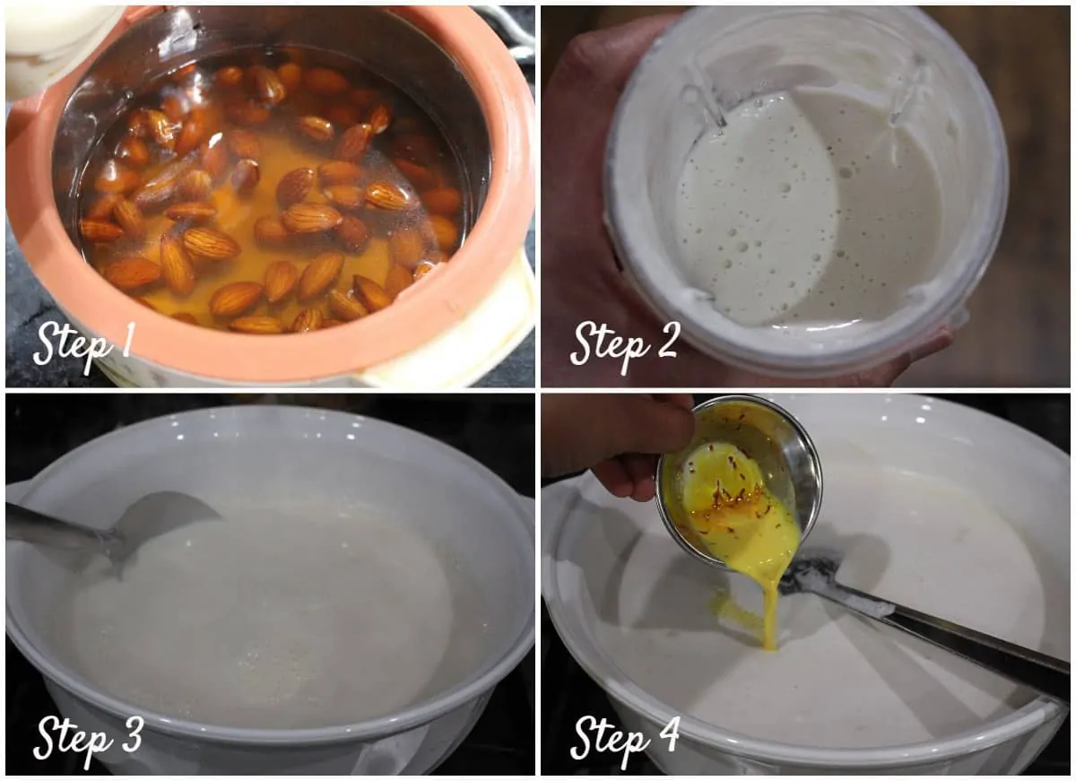 process shot for making sweet milk