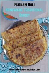 Pin image for puran poli in a steel plate