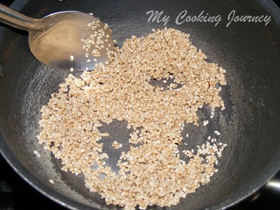 Mixing the Sesame Seeds