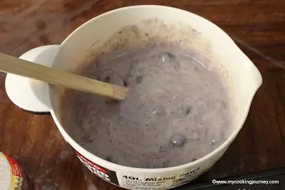 Mixing the ingredients in a bowl
