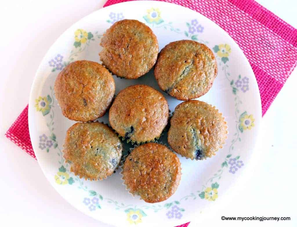 Blueberry Muffin Recipe – Eggless in a Plate