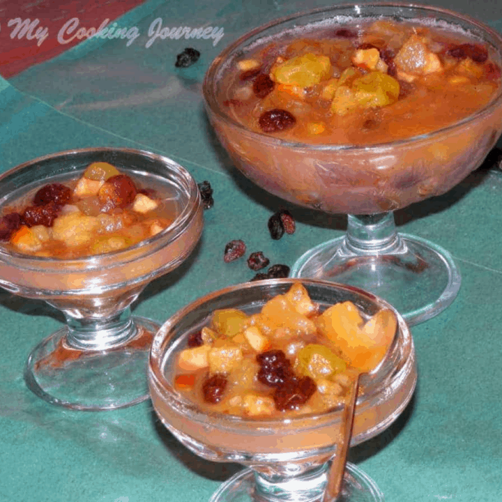 Mixed Fruit Pachadi in a Bowl