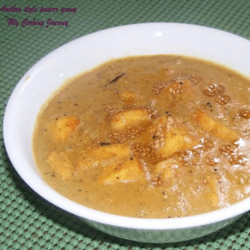 Andhra Style Paneer Gravy in a bowl