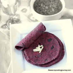 Beetroot Paratha in a plate