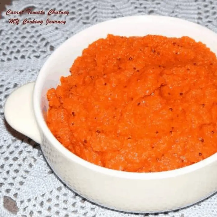 Carrot Tomato Chutney in a bowl
