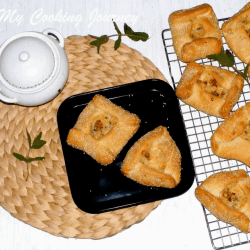 Flaounes – Cypriot Savory Easter Pies in a tray
