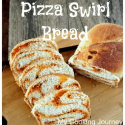 Pizza Swirl Bread in a tray