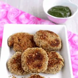 Baked Quinoa Vegetable Cutlet in a tray