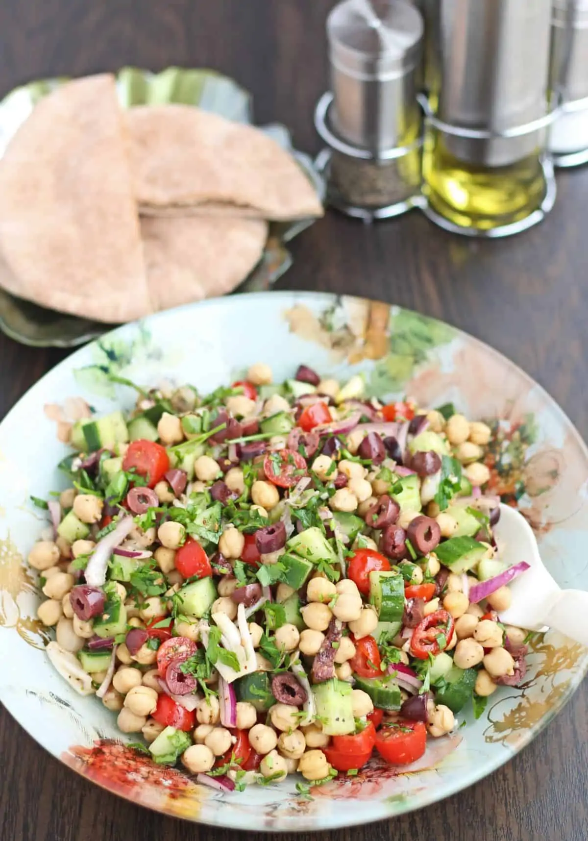 Mediterranean salad in a bowl