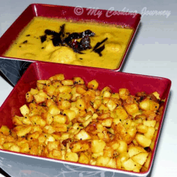 Urulaikizhangu Curry Potato Curry in a bowl