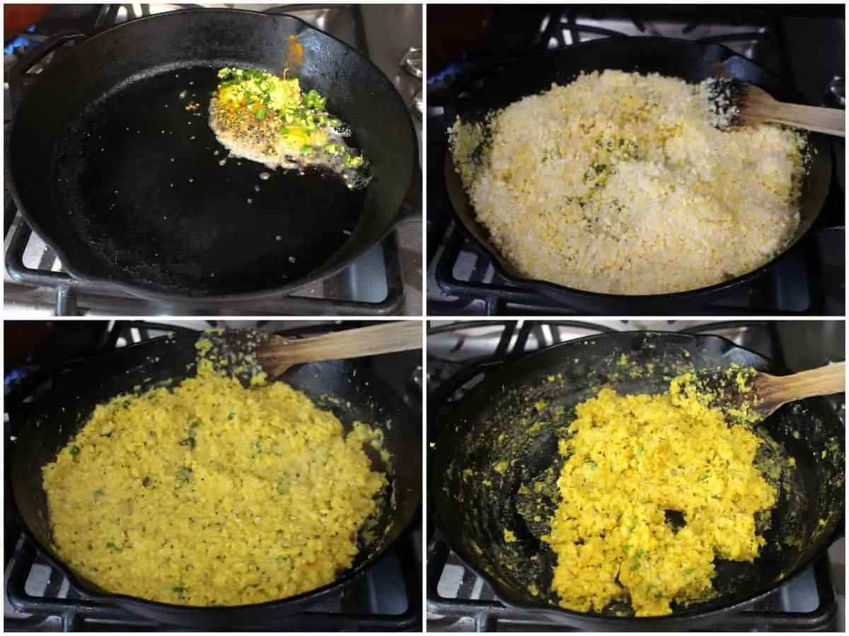 process shots to make grated corn snack