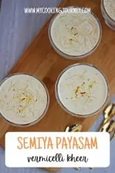 3 bowls of semiya payasam with text