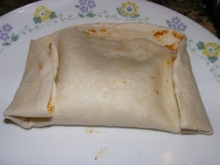Folding tortilla on both slides.