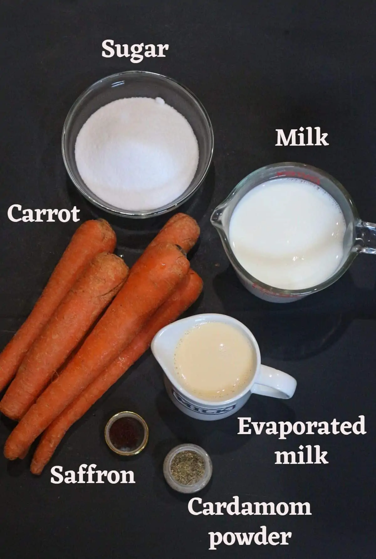 ingredients needed to make carrot kheer