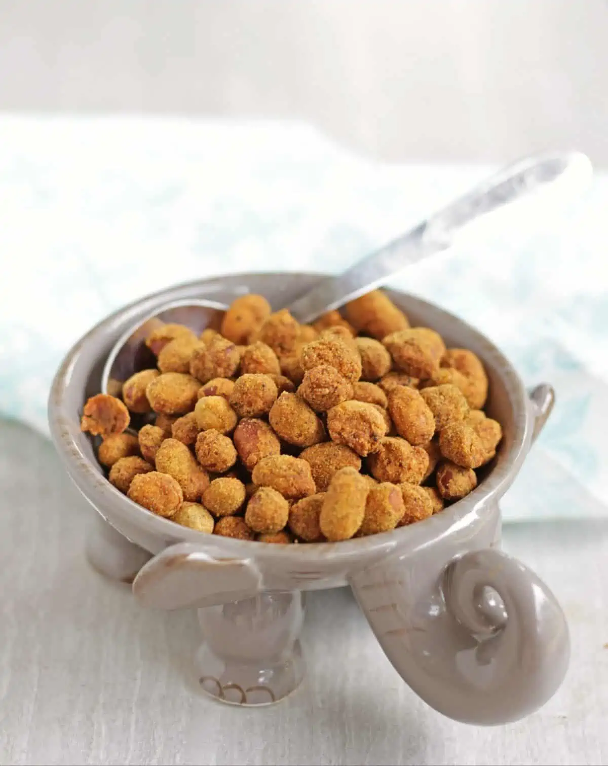crunchy masala peanuts in a bowl