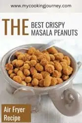 Masala peanuts with text